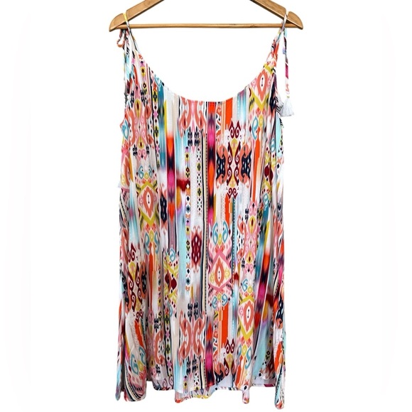 La Blanca Aztec Print Swimsuit Cover-up Mini Dress - Picture 5 of 7
